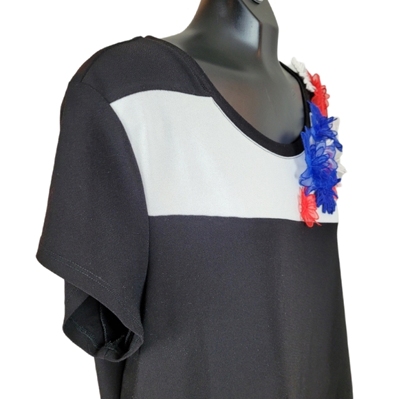 🌟Host Pick🌟STORK & BABE Tunic Top White Black Maternity Size XL - Picture 4 of 8